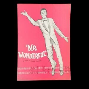 Sammy Davis "MR. WONDERFUL" Chita Rivera / Kay Medford 1956 Souvenir Program